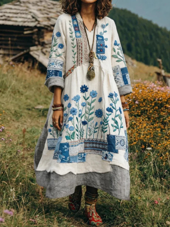 Lara - Elegant Floral Print Dress