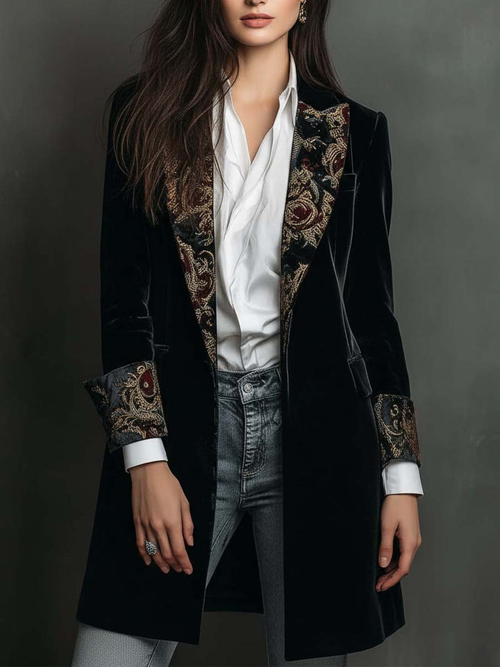 Josephine | Baroque Print Slim Fit Blazer