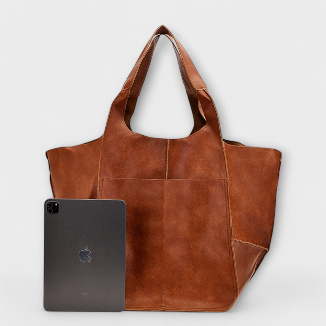 Hazel | Oversized Leather Weekender Bag