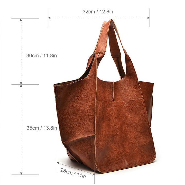 Hazel | Oversized Leather Weekender Bag