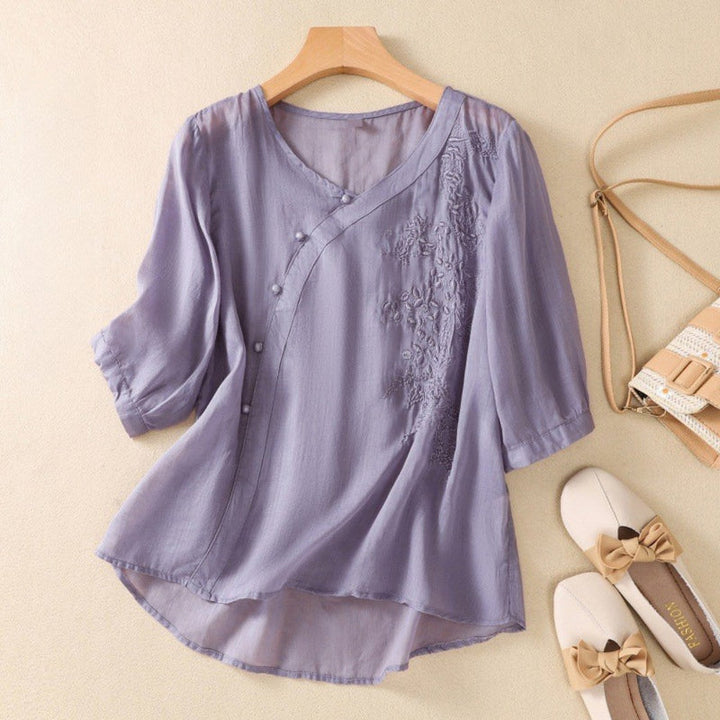 Kalina | Women’s Embroidered Mid Sleeve Blouse