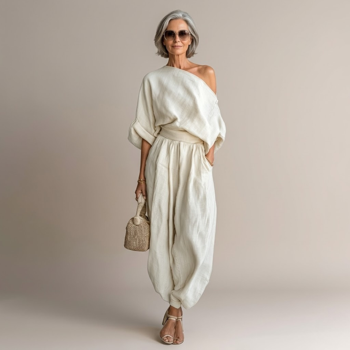 Eliza - Elegant Off-Shoulder Two-Piece Set