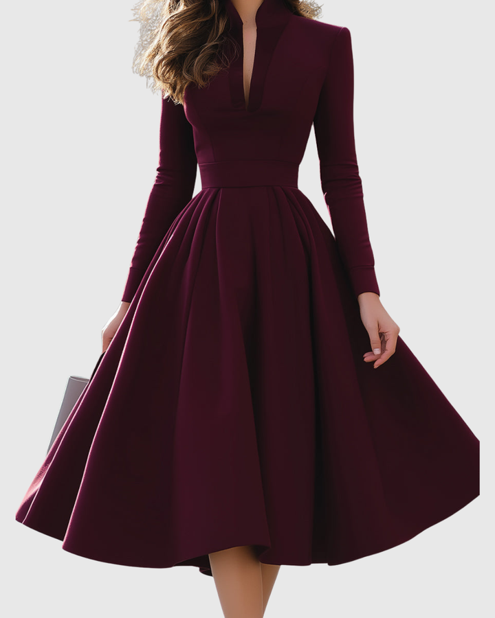 Avelina - V-Neck Midi Dress