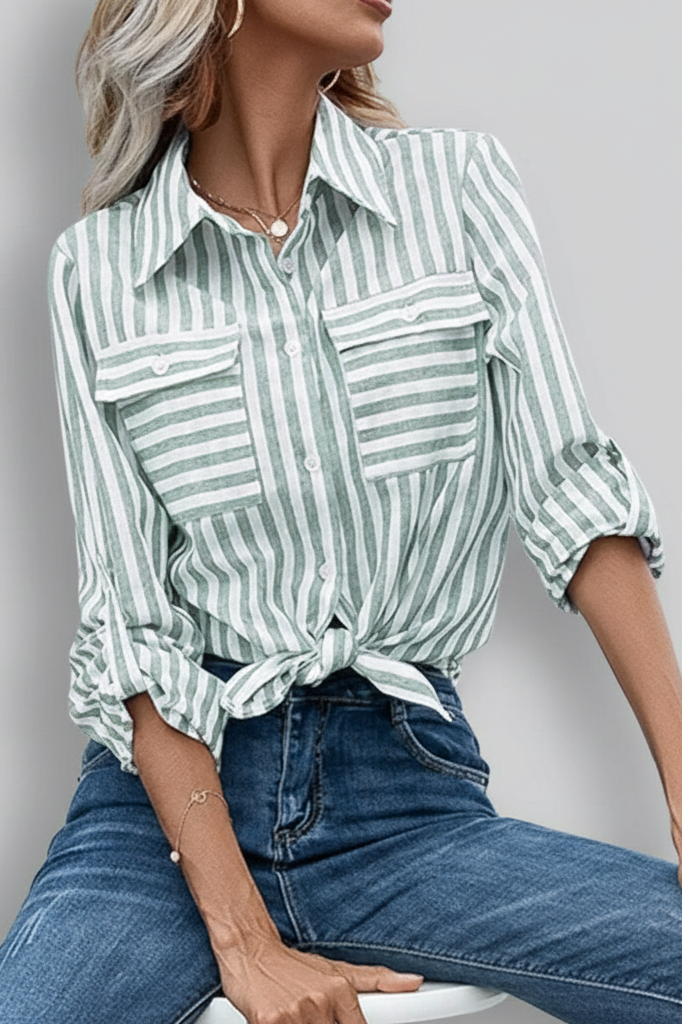 Clémence | Women’s Casual Chic Striped Blouse