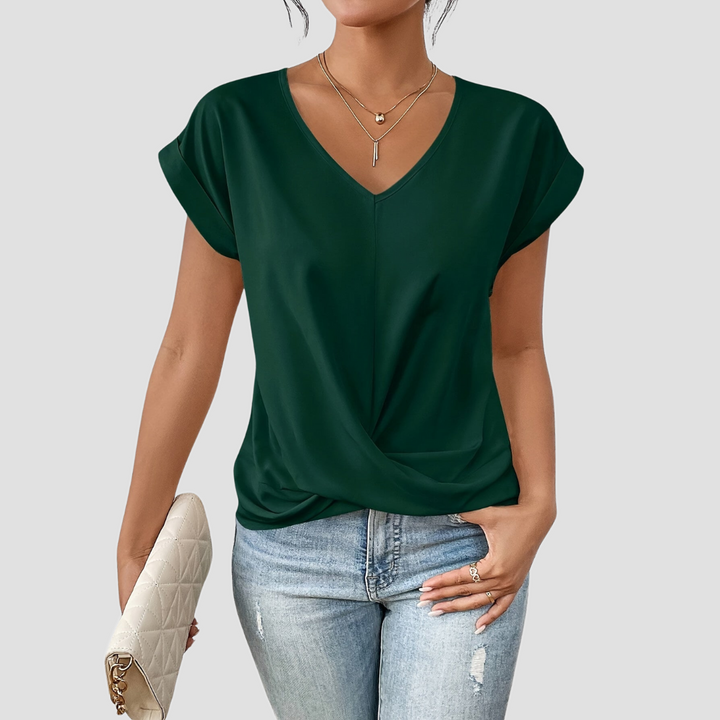 Sancia | Women’s Twist Front Short Sleeve Blouse