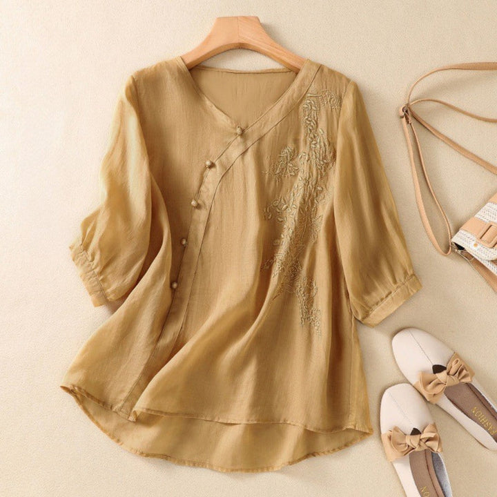 Kalina | Women’s Embroidered Mid Sleeve Blouse