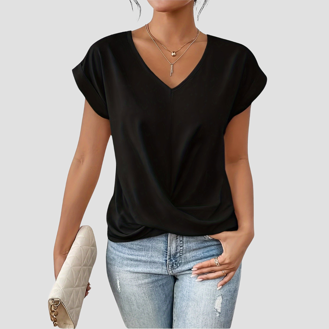 Sancia | Women’s Twist Front Short Sleeve Blouse