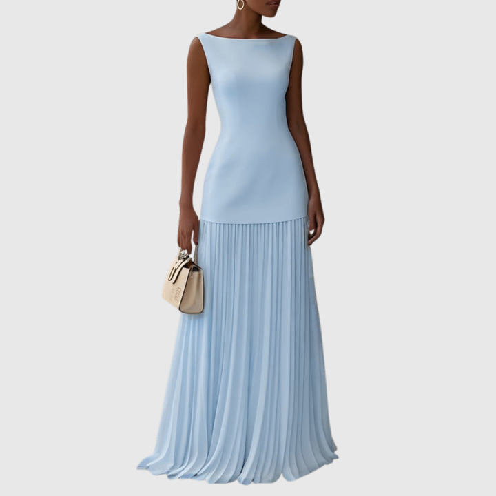 Rowina - Sleeveless Dress With Flowing Pleats
