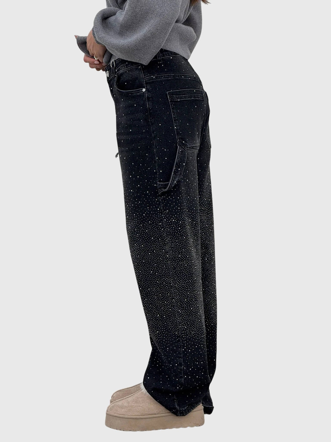Clara | Women’s Sparkle Diamond Denim Pants