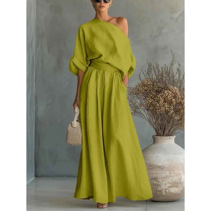 Eliza - Elegant Off-Shoulder Two-Piece Set