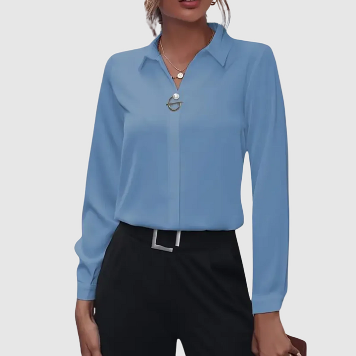 Otilia | Women's Collared Long Sleeve Blouse