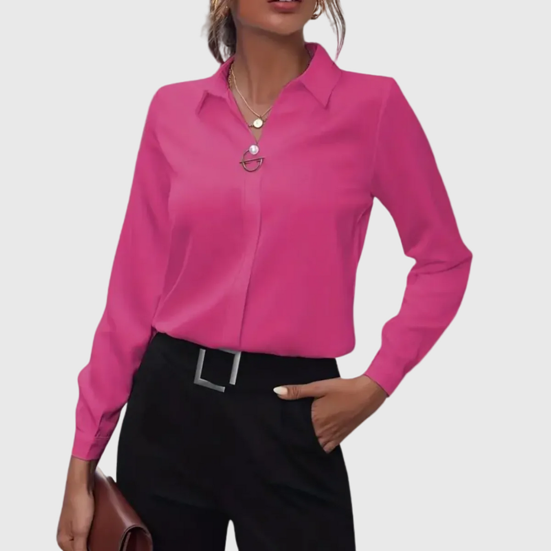 Otilia | Women's Collared Long Sleeve Blouse