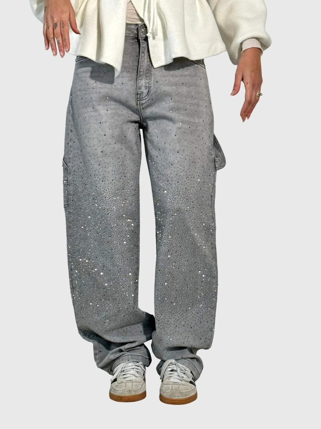 Clara | Women’s Sparkle Diamond Denim Pants