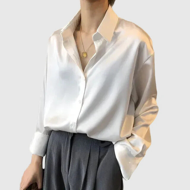Zéphyrine | Women's Satin Long Sleeve Blouse