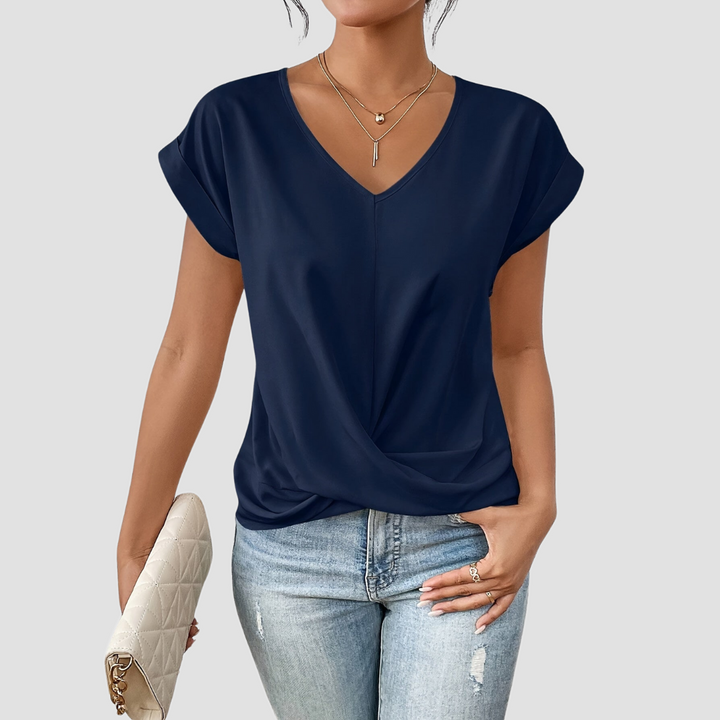 Sancia | Women’s Twist Front Short Sleeve Blouse