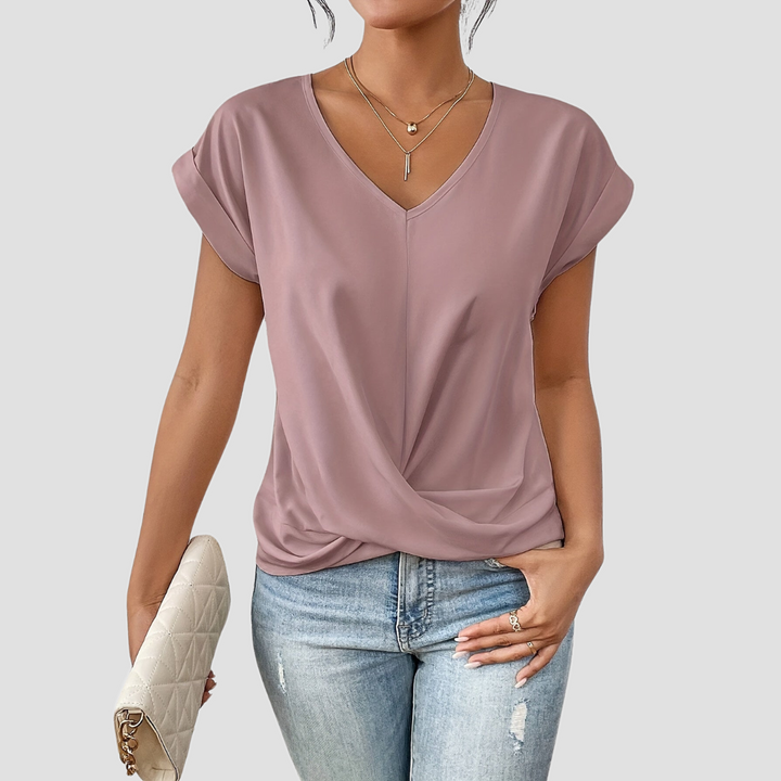 Sancia | Women’s Twist Front Short Sleeve Blouse