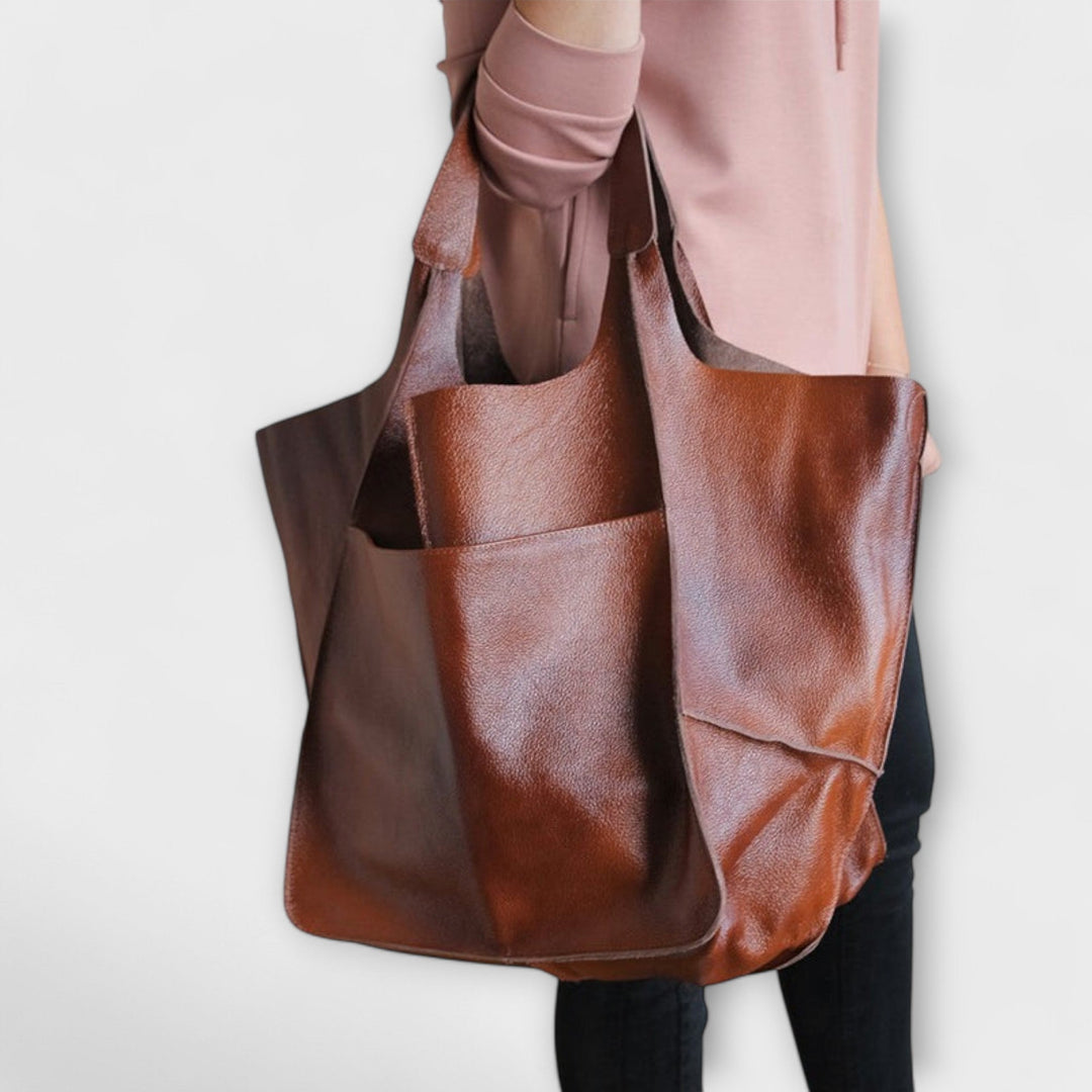 Hazel | Oversized Leather Weekender Bag