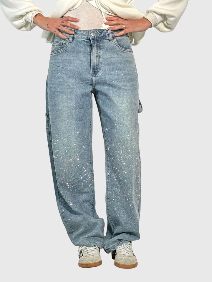 Clara | Women’s Sparkle Diamond Denim Pants