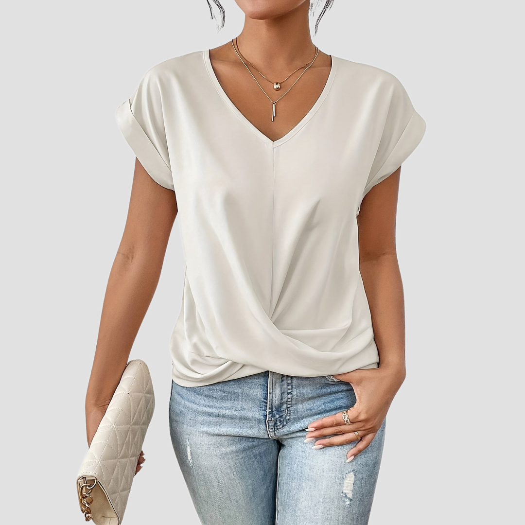 Sancia | Women’s Twist Front Short Sleeve Blouse