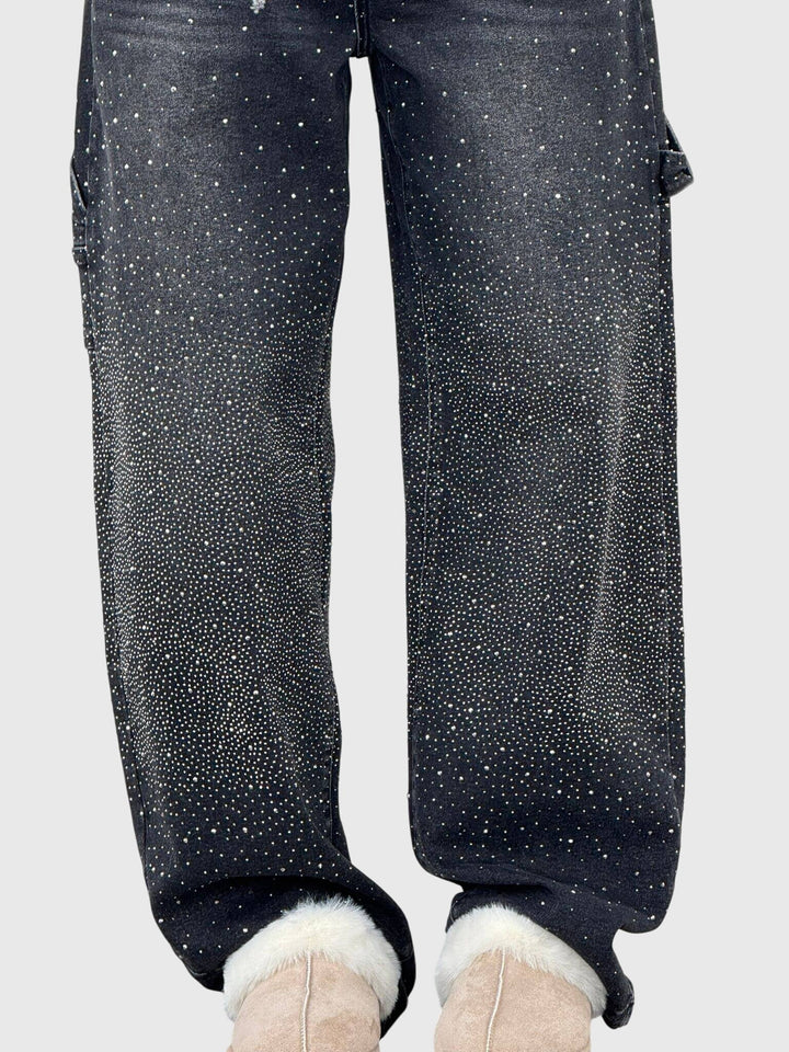 Clara | Women’s Sparkle Diamond Denim Pants