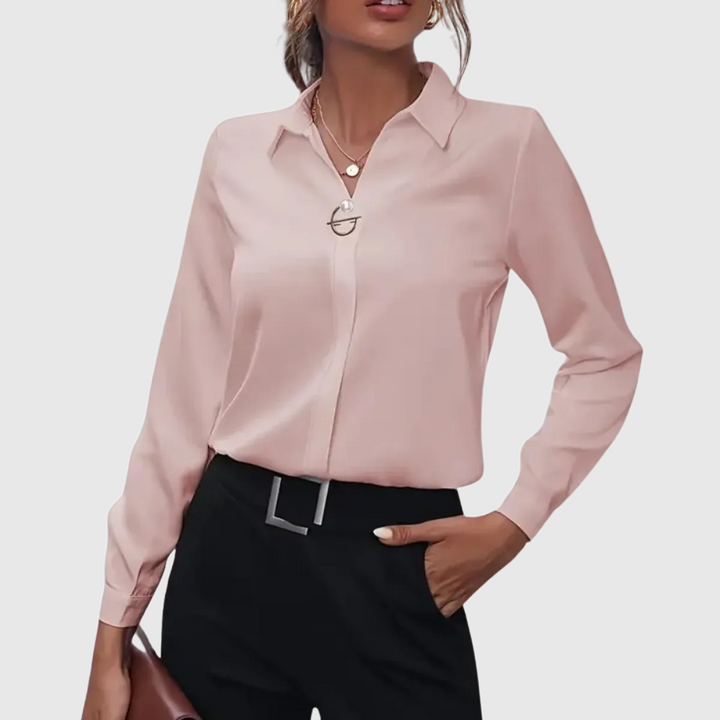 Otilia | Women's Collared Long Sleeve Blouse