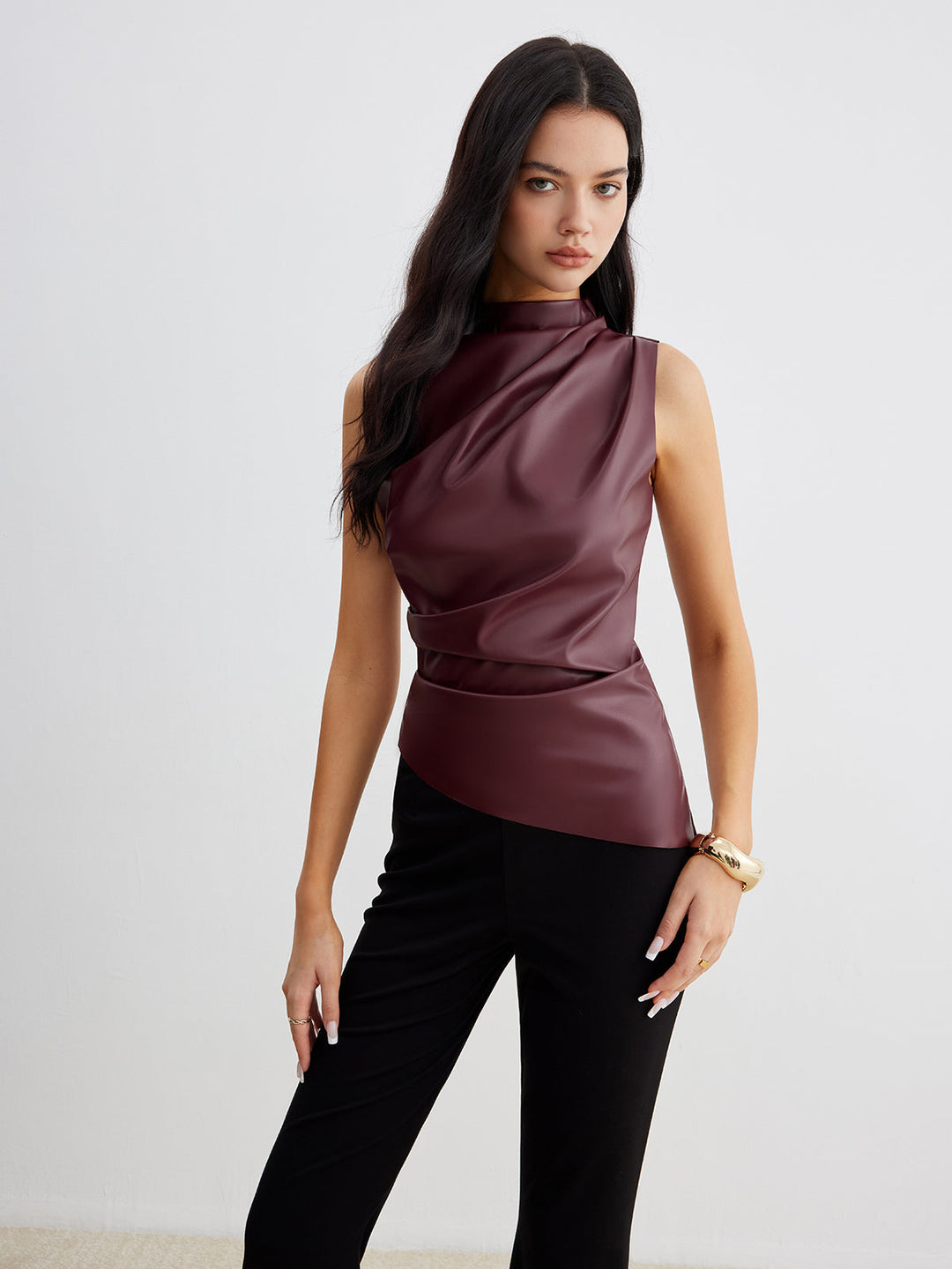 Stella | Women’s Summer Sleeveless Chic High Neck Top