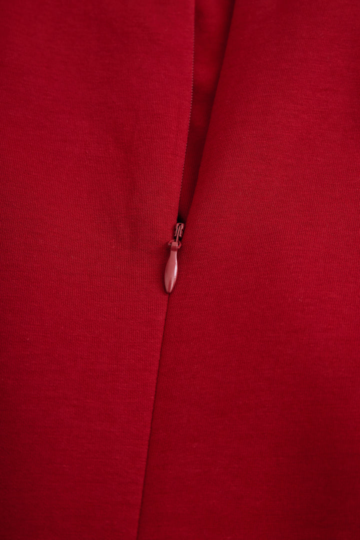 Ruby | Burgundy Sleeveless Midi Dress