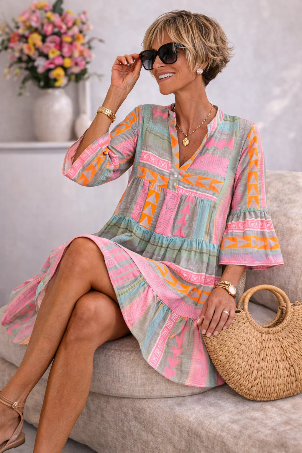 Aurabelle Timeless Vintage Grace Midi Dress