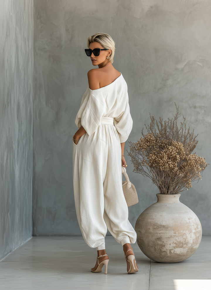 Eliza - Elegant Off-Shoulder Two-Piece Set