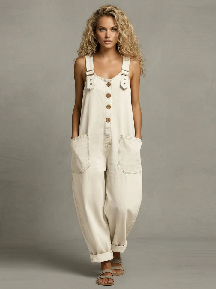 Mabel - Women’s Denim Utility Jumpsuit