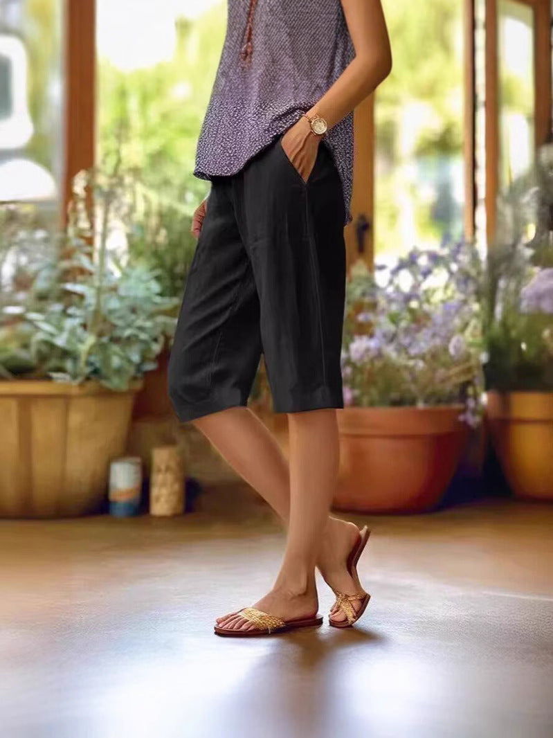 Alice | Women’s Relaxed Pocket Knee Length Pants