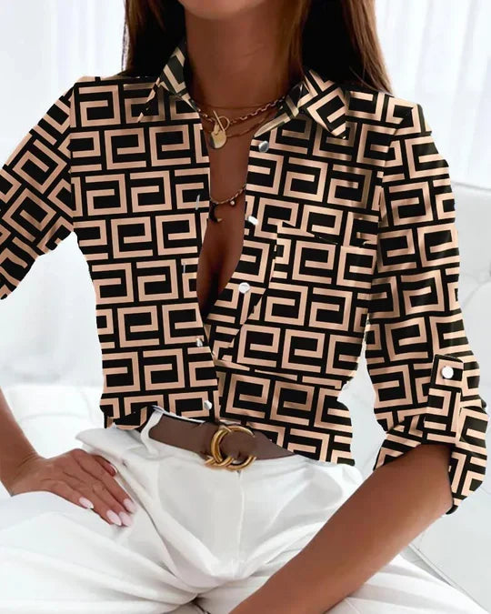 Ylva | Women's Chic Striped Long Sleeve Blouse