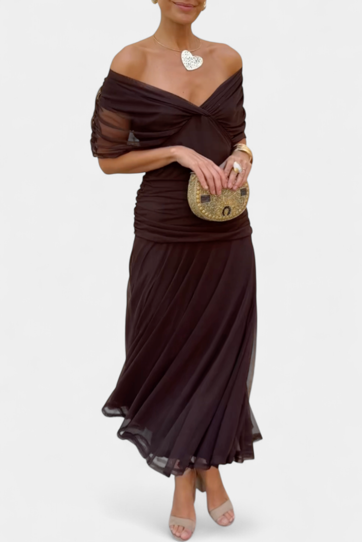 Sophia - Elegant Floral Pleated Dress