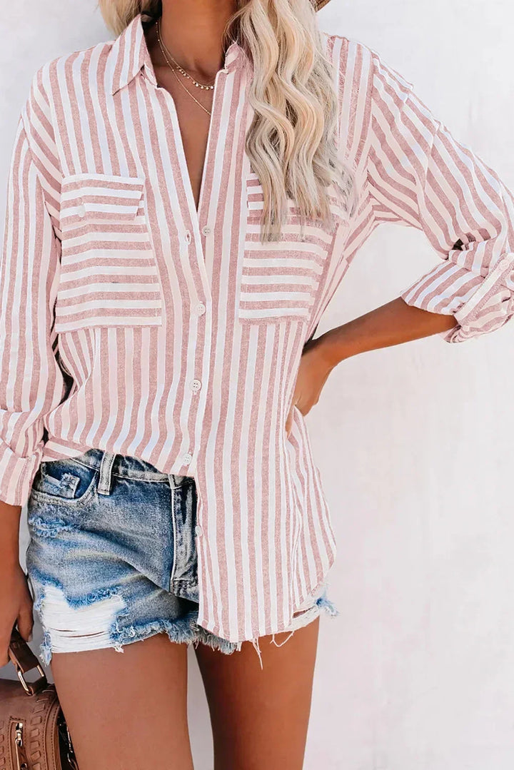Clémence | Women’s Casual Chic Striped Blouse