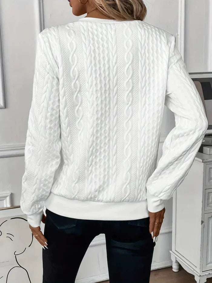 Norabelle | Cable Knit Zip Jumper