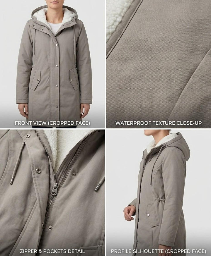 Cordelia | Cosy Hooded Weatherproof Coat