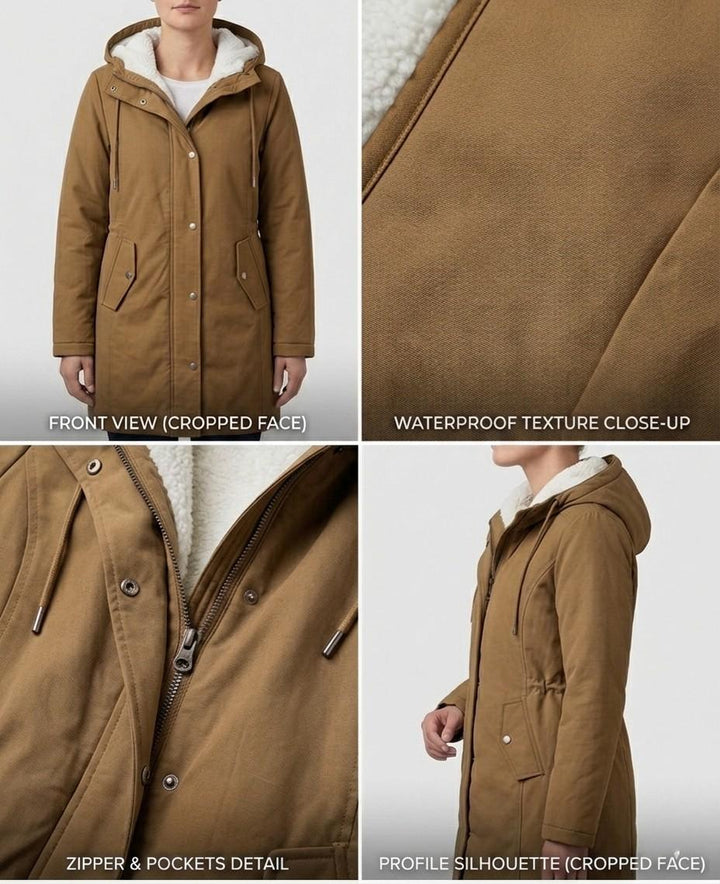 Cordelia | Cosy Hooded Weatherproof Coat