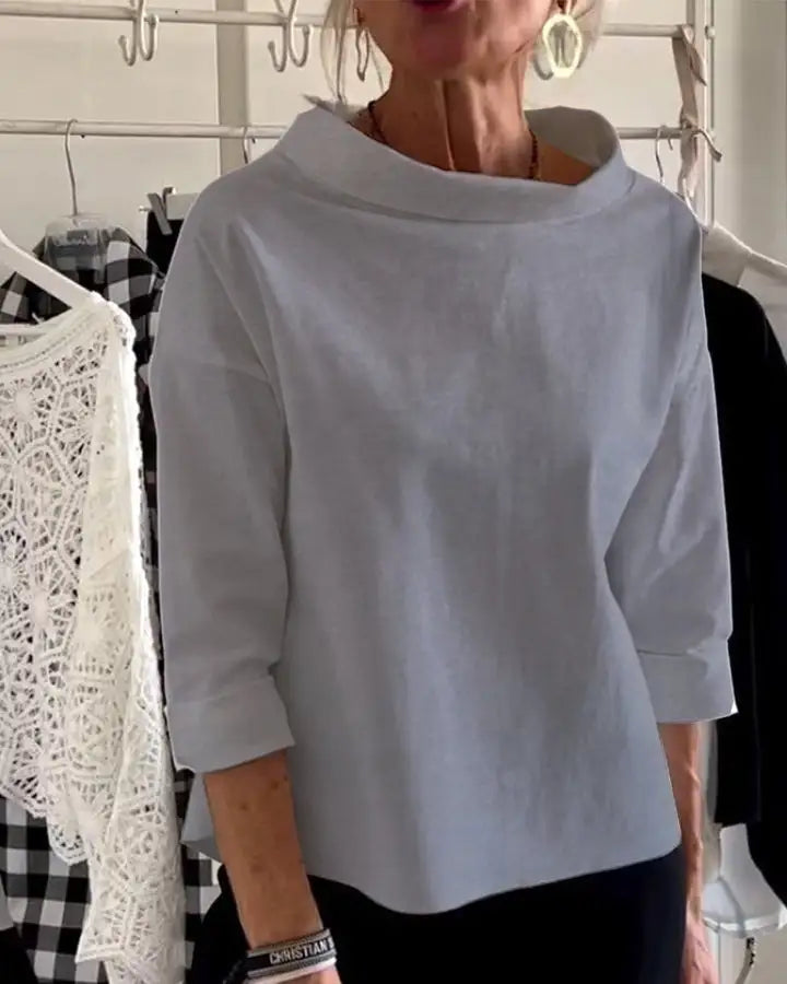 Daciana | Women’s High Neck 3/4 Sleeve Top