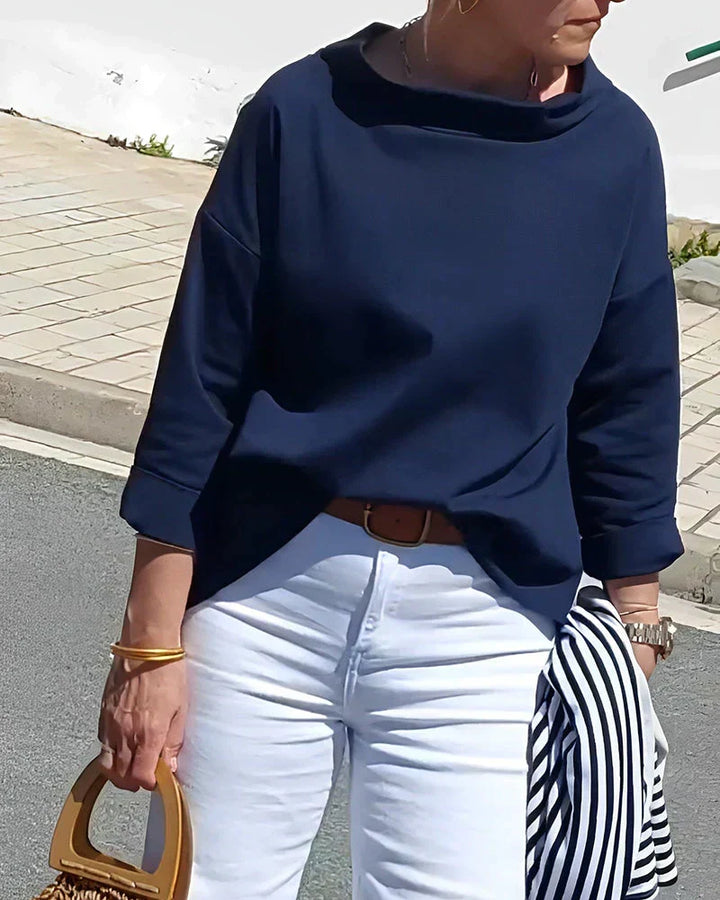Daciana | Women’s High Neck 3/4 Sleeve Top