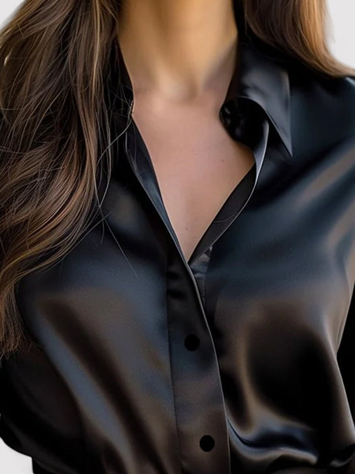 Carmina | Women’s Long Sleeve Satin Blouse