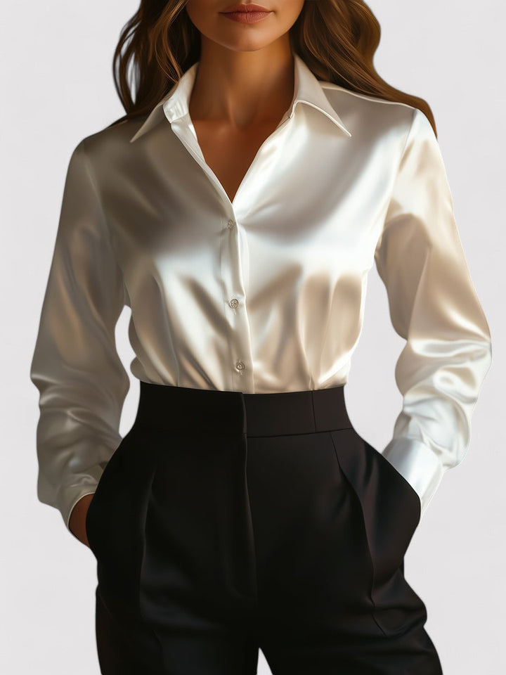 Carmina | Women’s Long Sleeve Satin Blouse