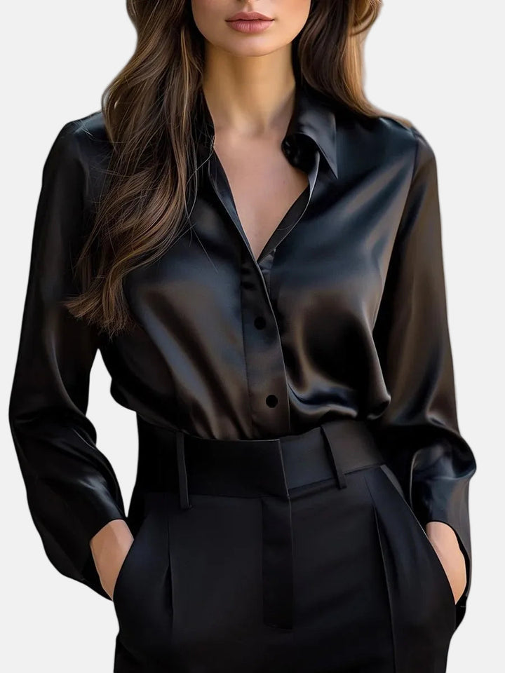 Carmina | Women’s Long Sleeve Satin Blouse