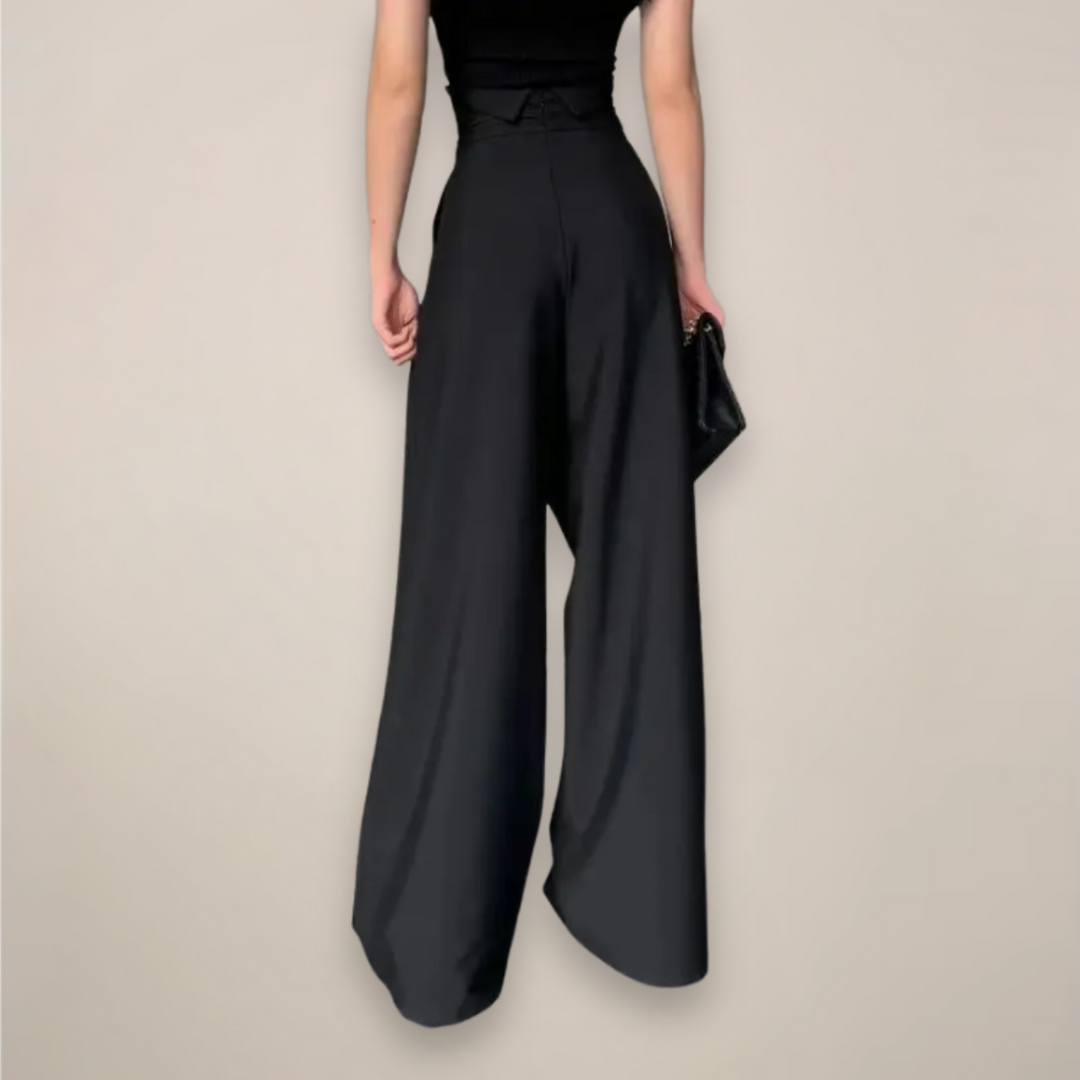 Camille | Women’s High Waisted Wide Leg Trousers