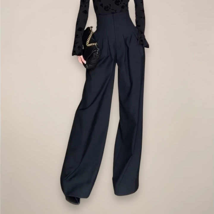 Camille | Women’s High Waisted Wide Leg Trousers