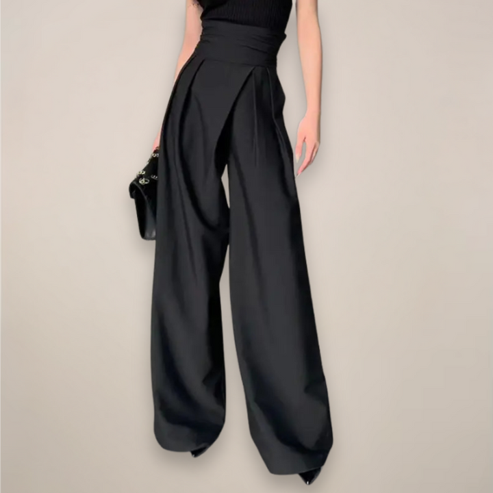Camille | Women’s High Waisted Wide Leg Trousers
