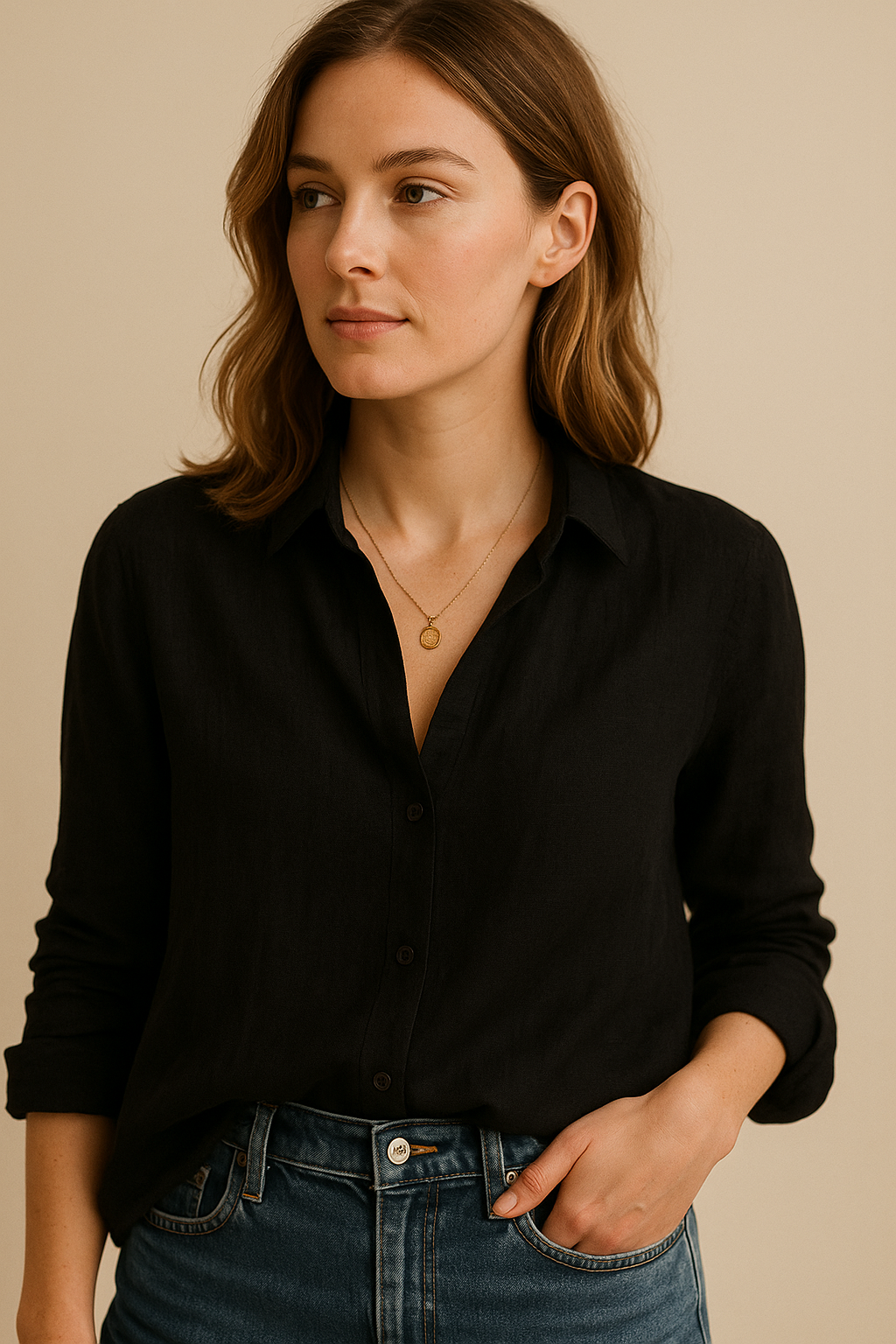 Eliska | Women’s Plain Long Sleeve Blouse