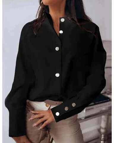 Danica | Women's High-Cuff Long Sleeve Blouse
