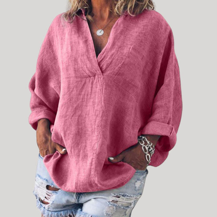Solène | Women’s Linen Long Sleeve Blouse