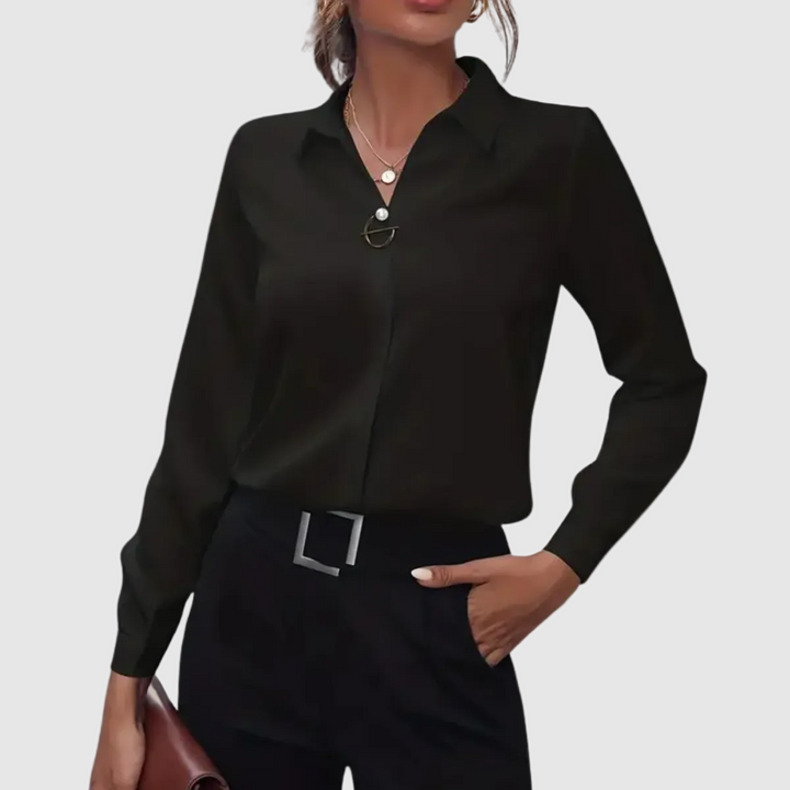 Otilia | Women's Collared Long Sleeve Blouse