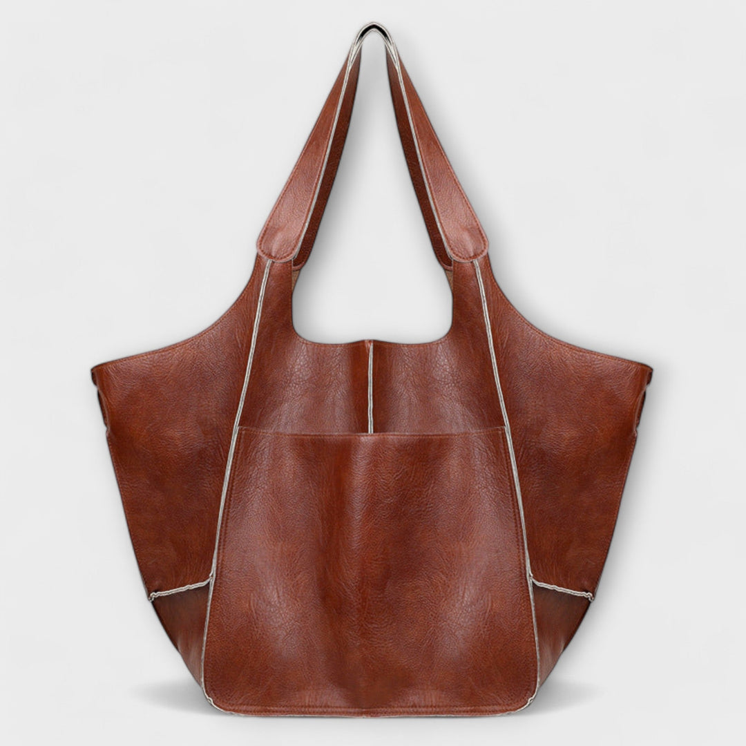 Hazel | Oversized Leather Weekender Bag